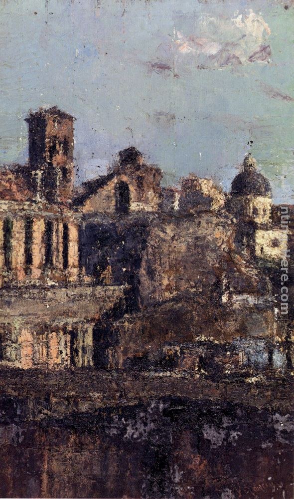 Antonio Mancini Italian Town View